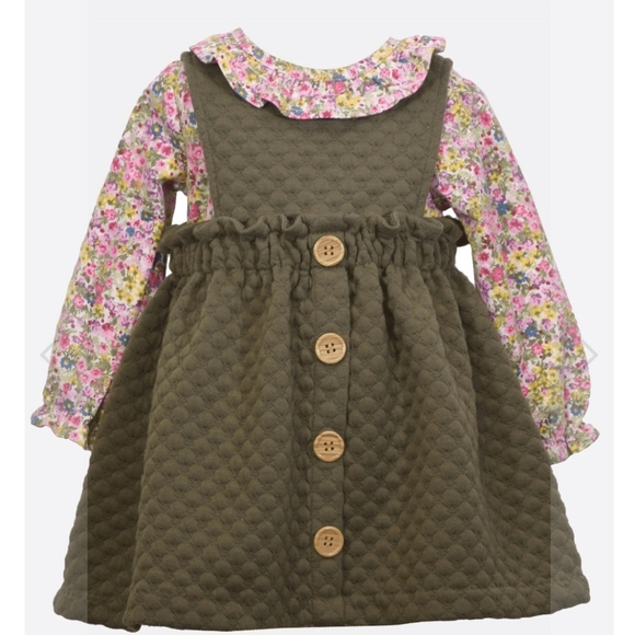 BONNIE JEAN  BABY GIRLS 12-24 MONTHS GIANNA JUMPER DRESS - Picture 2 of 12